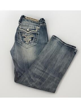 Women’s Rock Revival Medium Wash Fay Capri Jeans Size 30